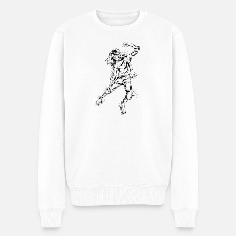 Patins à roulettes patinage à roulettes - Pull Premium bio Homme - blanc