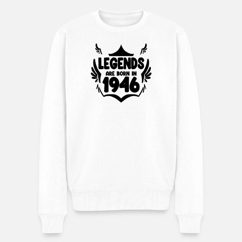 1946 - Né en 1946 - Pull Premium bio Homme - blanc