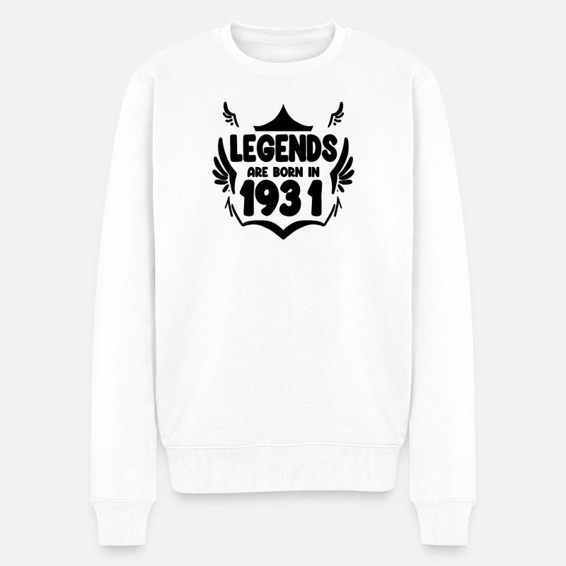 1931 - Né en 1931 - Pull Premium bio Homme - blanc