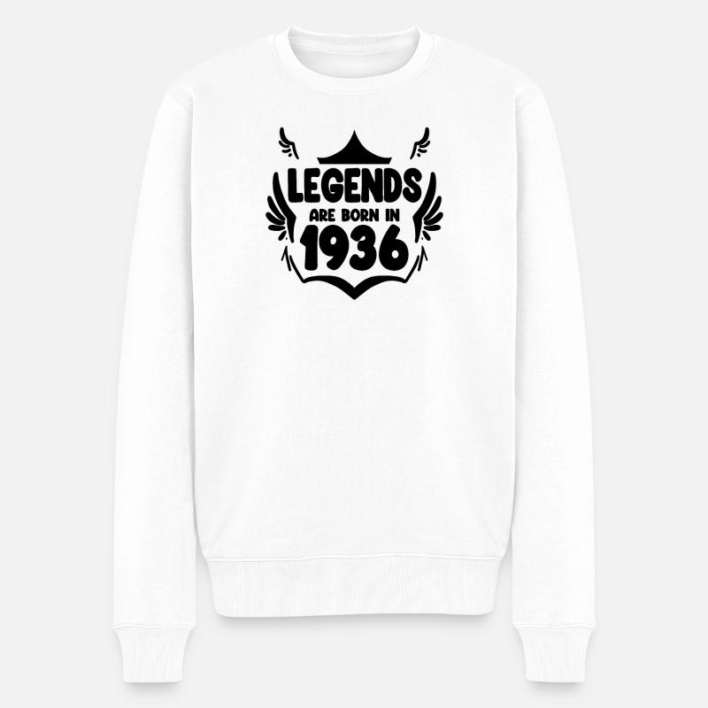 1936 - Né en 1936 - Pull Premium bio Homme - blanc