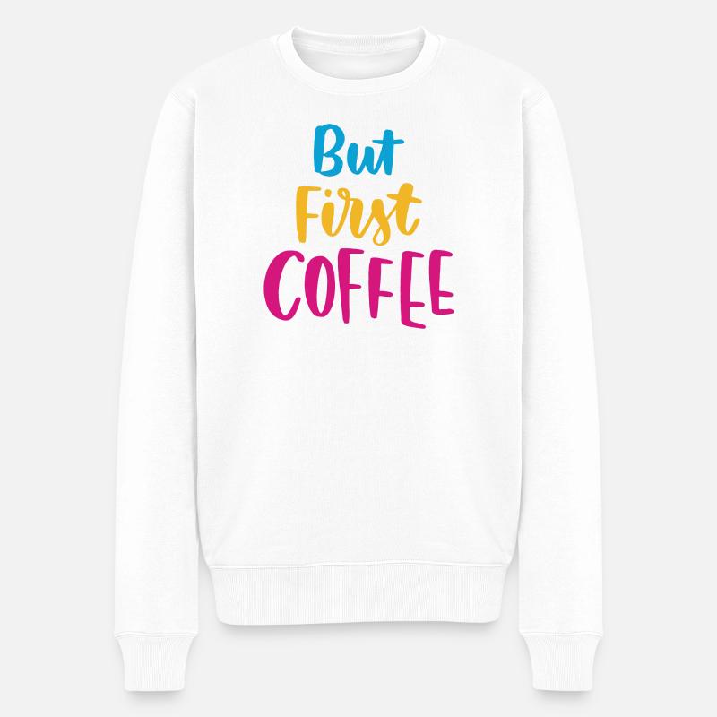 Mais premier café - Pull Premium bio Homme - blanc