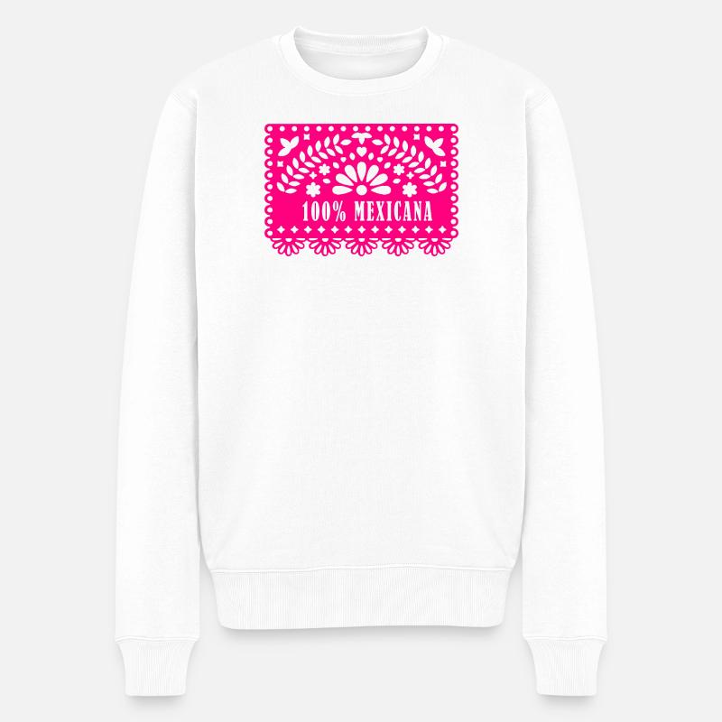 100 MEXIKANER - Männer Premium Bio Pullover - Weiß