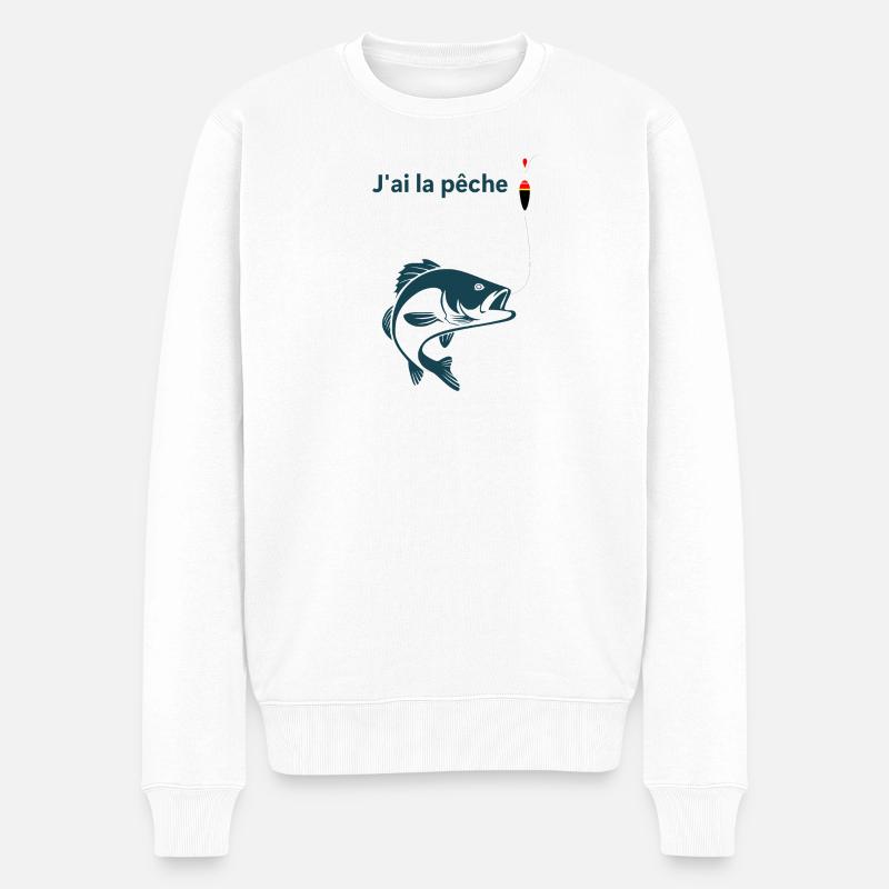 J'ai la pêche - Pull Premium bio Homme - blanc