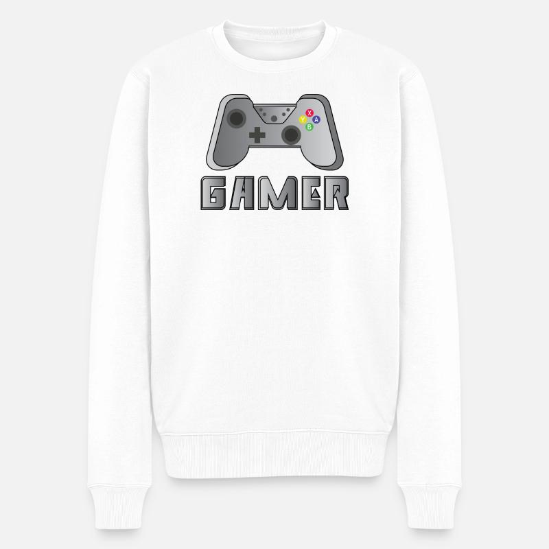 Gamer - Pull Premium bio Homme - blanc