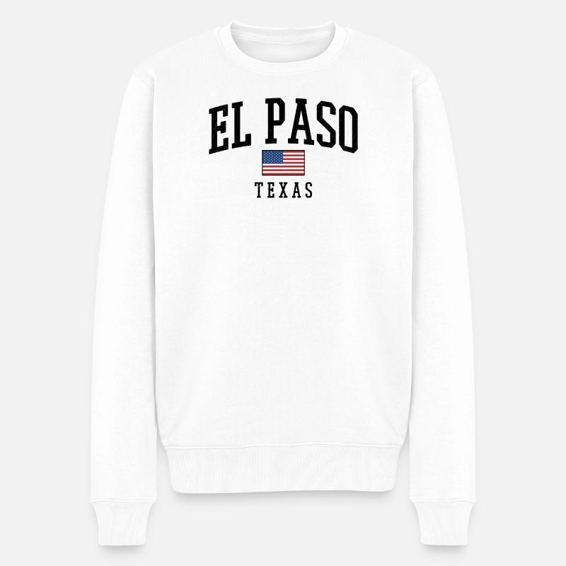 T-shirt rétro El Paso Texas - Pull Premium bio Homme - blanc