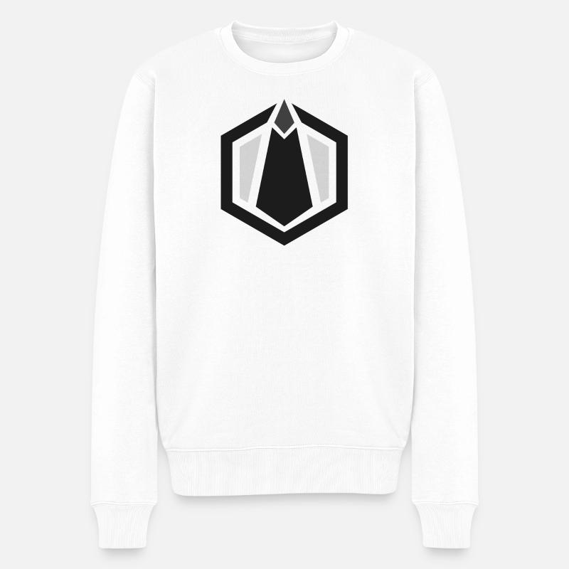 Monolith Logo - Männer Premium Bio Pullover - Weiß