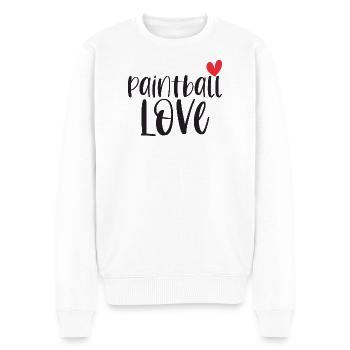 Paintball Paintballer Gotcha Love Gift - Men's Premium Organic Jumper - white - Front - Thijin (182cm)