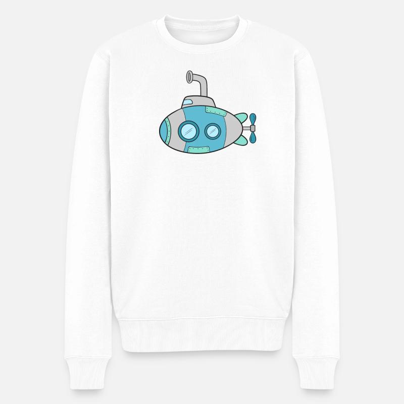 U-Boot - Männer Premium Bio Pullover - Weiß