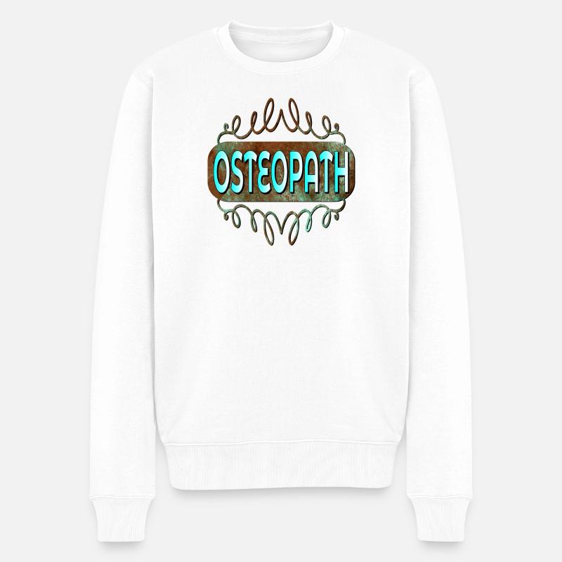 OSTEOPATHIE THERAPIE - BERUF THERAPEUT OSTEOPATH - Männer Premium Bio Pullover - Weiß