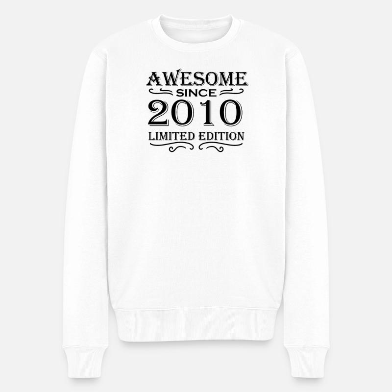 2010 - Jahrgang 2010 - Männer Premium Bio Pullover - Weiß