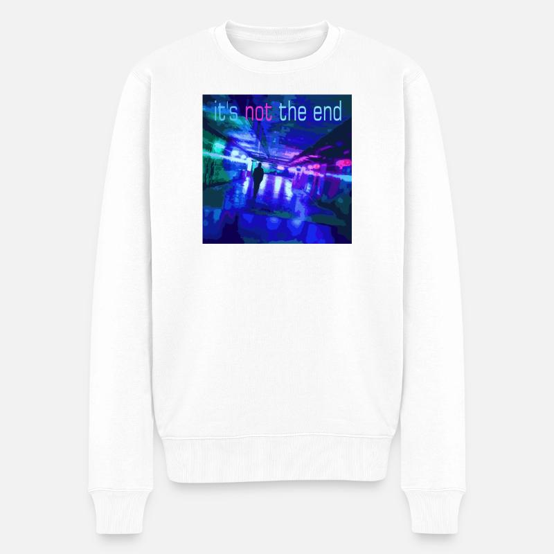 Ce n’est pas la fin Neon Tunnel - Pull Premium bio Homme - blanc