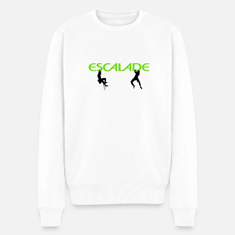 Eskalation - Männer Premium Bio Pullover - Weiß