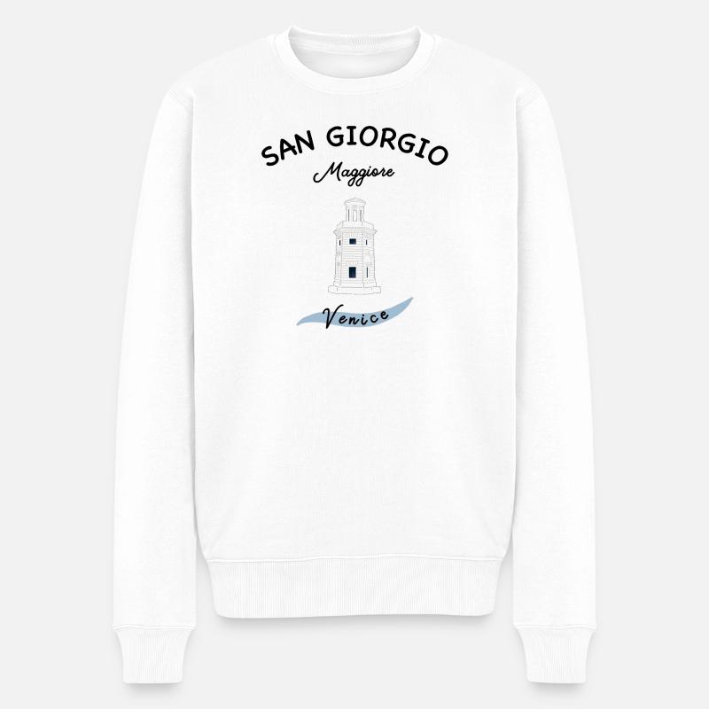Venedig Leuchtturm, Insel San Giorgio Maggiore - Männer Premium Bio Pullover - Weiß