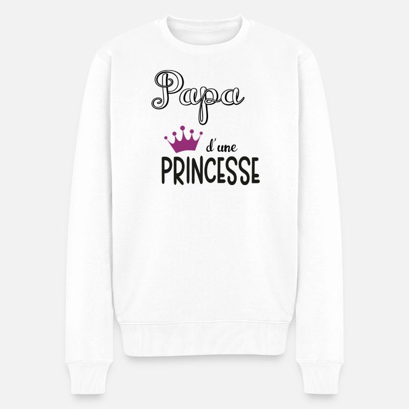 papa dune princesse - Pull Premium bio Homme - blanc