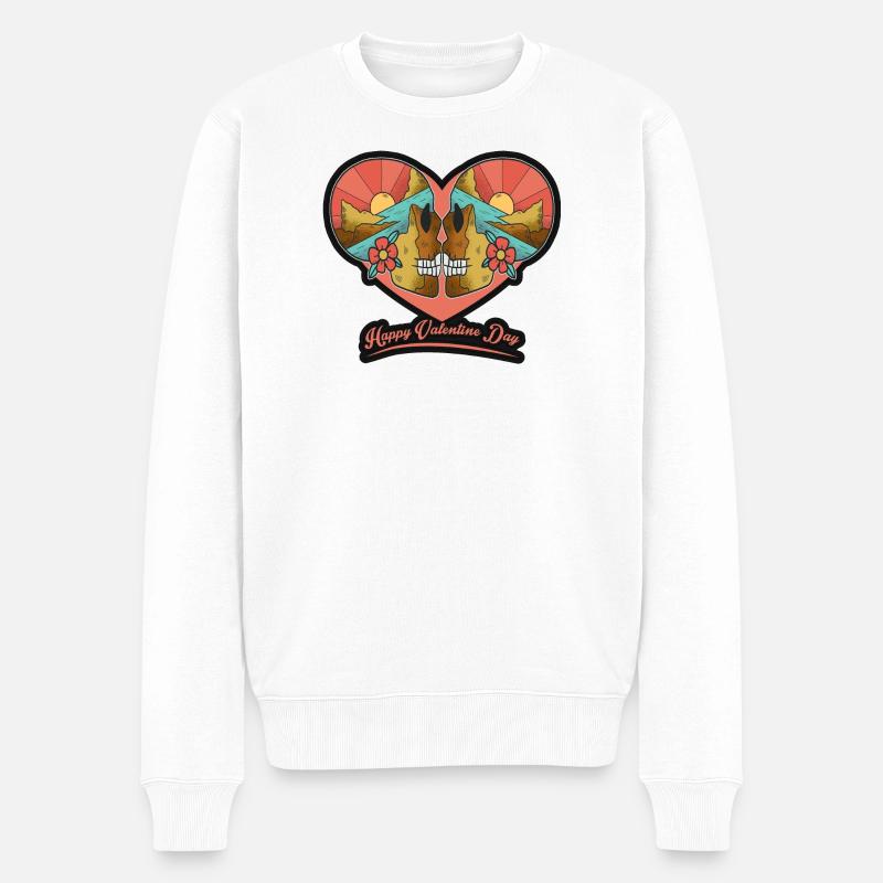 Joyeuse Saint-Valentin - Pull Premium bio Homme - blanc