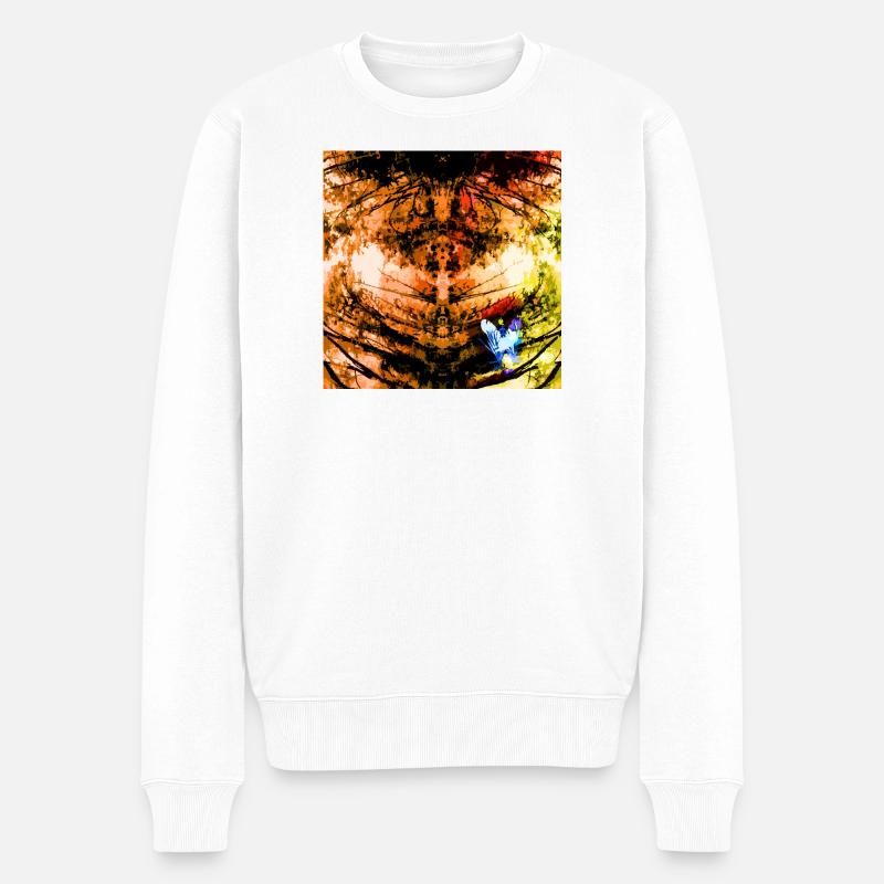 Herbstbaum Radial - Männer Premium Bio Pullover - Weiß
