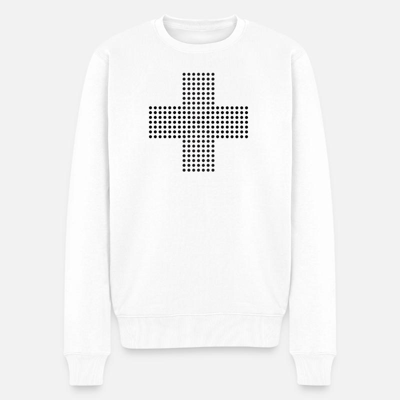 Kreuzpunkte - Männer Premium Bio Pullover - Weiß