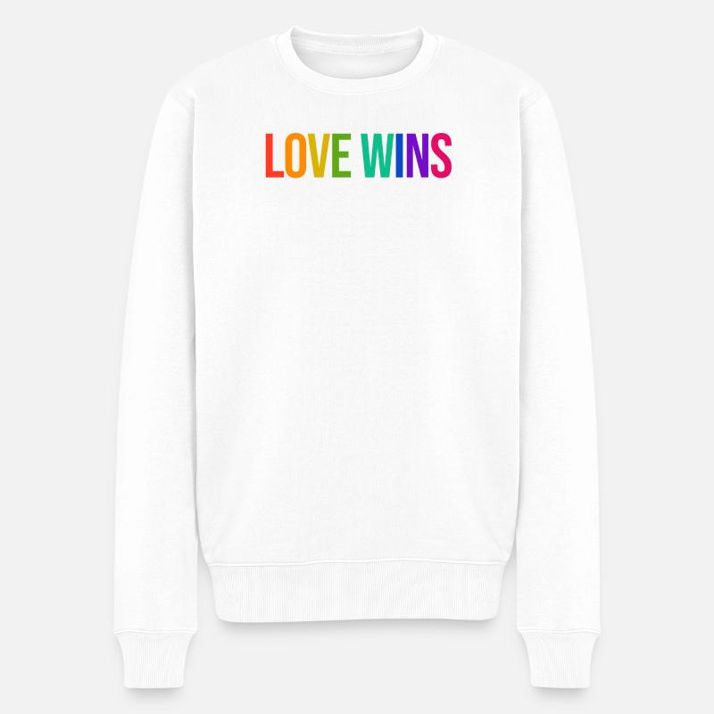 Déclaration d’égalité LGBT arc-en-ciel Fierté - Pull Premium bio Homme - blanc