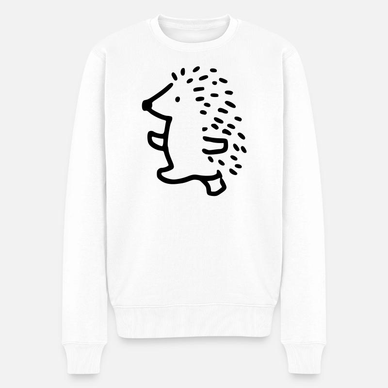 Igel - Männer Premium Bio Pullover - Weiß