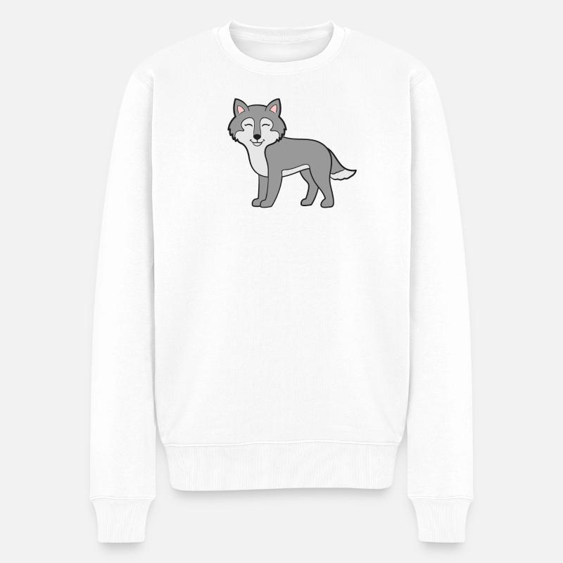 Loups-loups - Pull Premium bio Homme - blanc