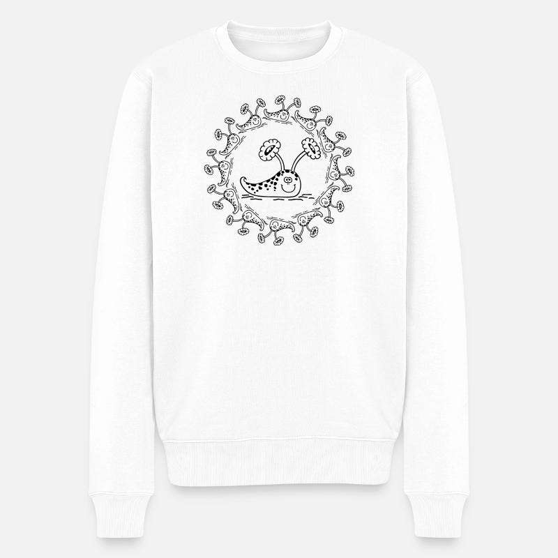 Tigerschnecke - Männer Premium Bio Pullover - Weiß