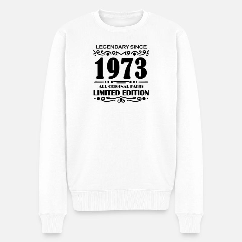 Né en 1973 - Pull Premium bio Homme - blanc