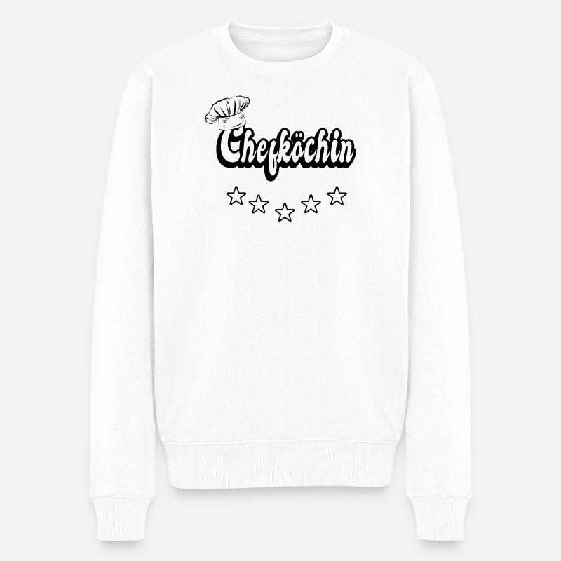 Chefköchin Design - Männer Premium Bio Pullover - Weiß