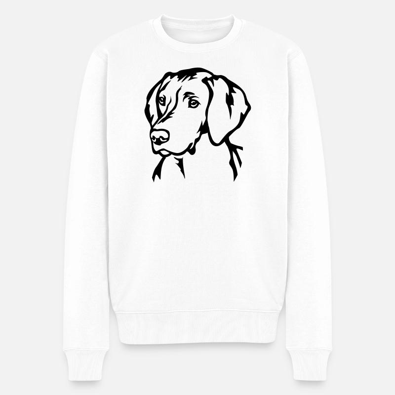 Magyar Vizsla Head - Pull Premium bio Homme - blanc