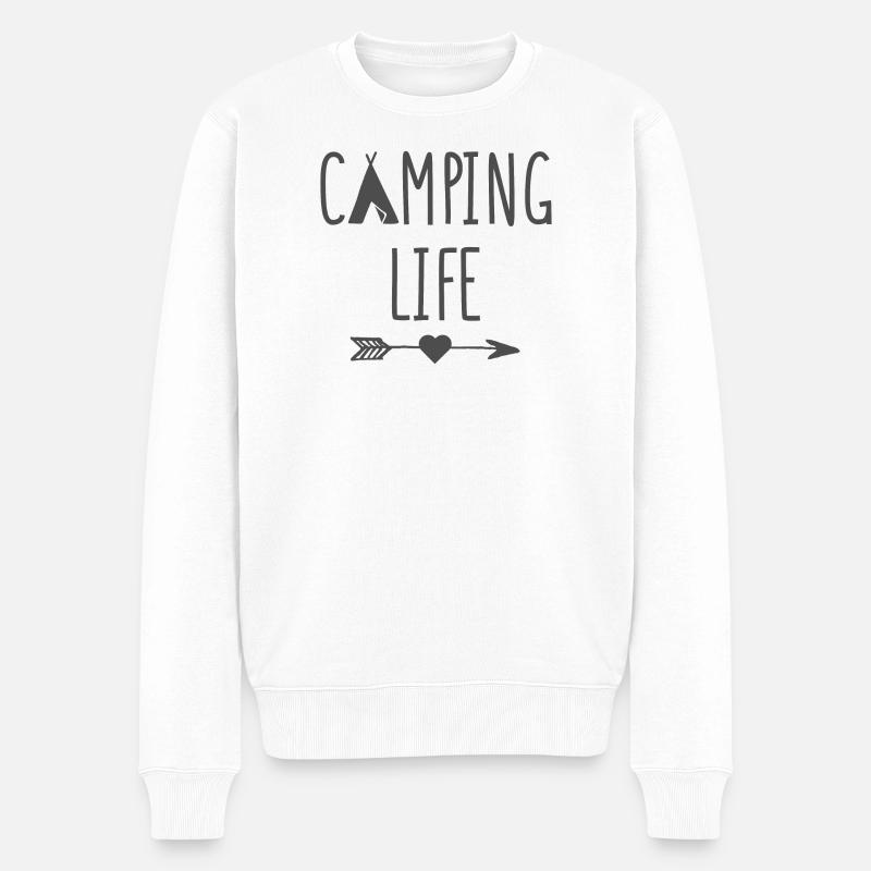 Vie de camping - Pull Premium bio Homme - blanc