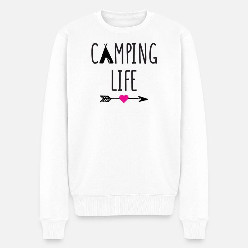Vie de camping - Pull Premium bio Homme - blanc