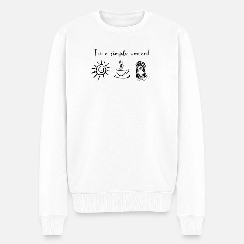 Berner Sennenhund - Männer Premium Bio Pullover - Weiß