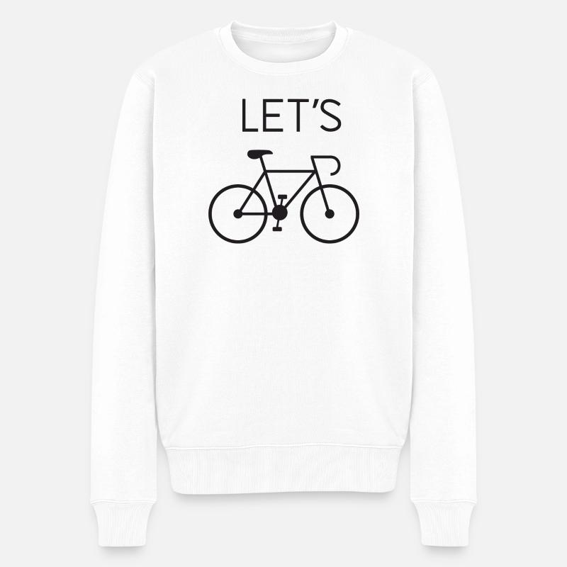 Let's Cycling - Männer Premium Bio Pullover - Weiß