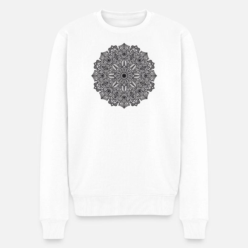 Mandala - Pull Premium bio Homme - blanc