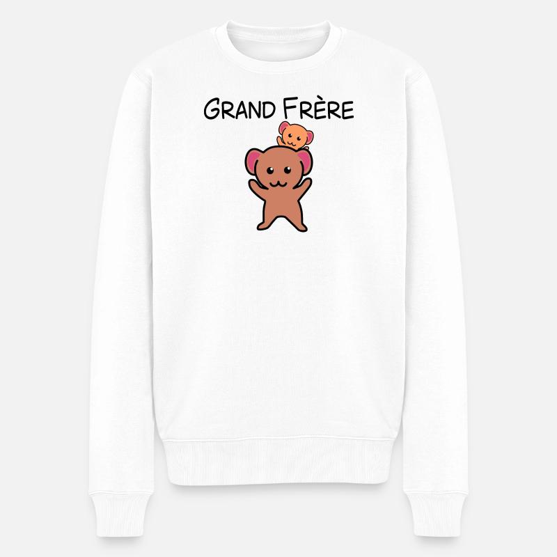 Souris Grand frère - Pull Premium bio Homme - blanc