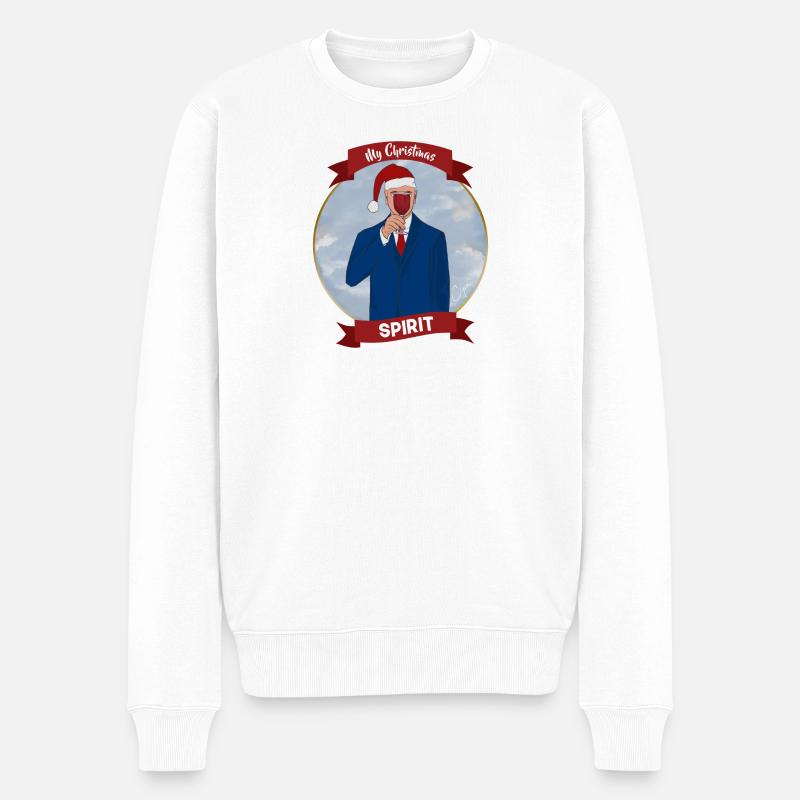 Meine Weihnachtsstimmung - Männer Premium Bio Pullover - Weiß