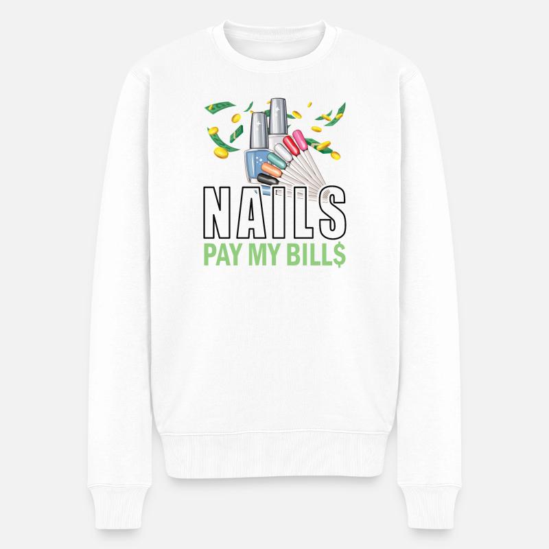 Nails Pay My Bills Manucure - Pull Premium bio Homme - blanc