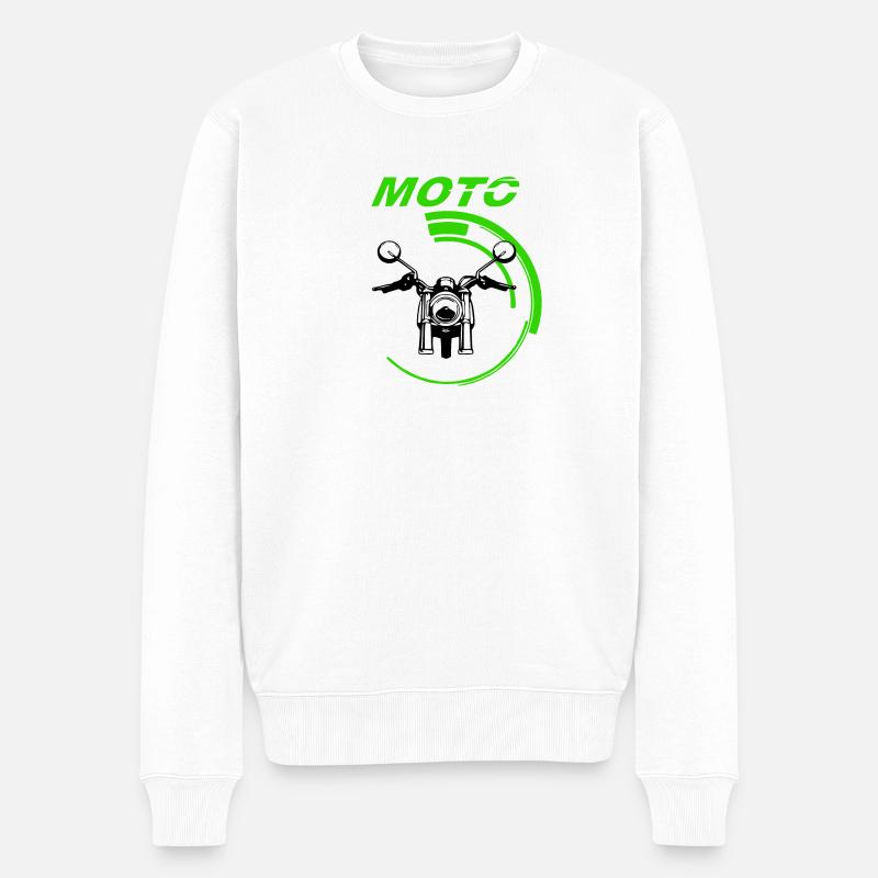 Moto - Pull Premium bio Homme - blanc