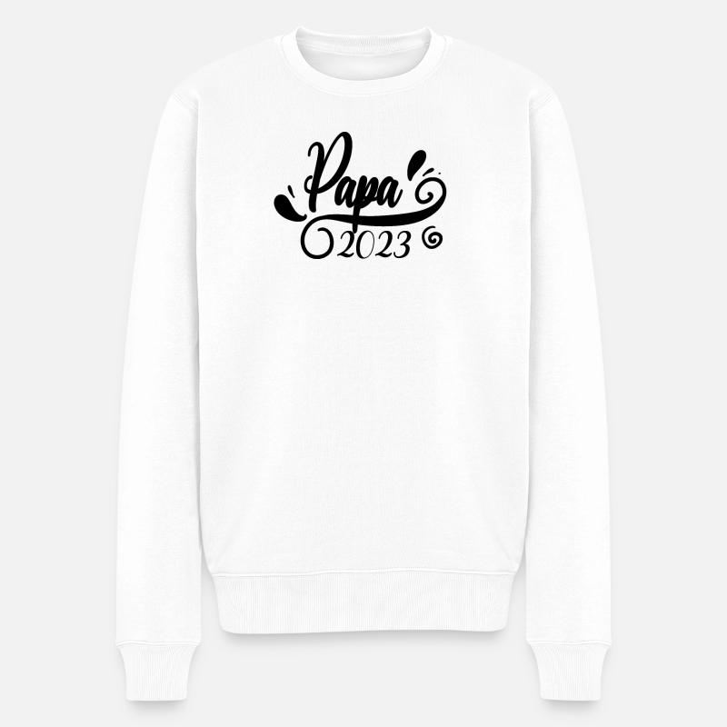Père 2023 - Papa 2023 Cadeau - Pull Premium bio Homme - blanc