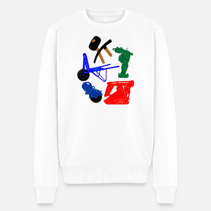 Fertigwerkzeuge - Männer Premium Bio Pullover - Weiß
