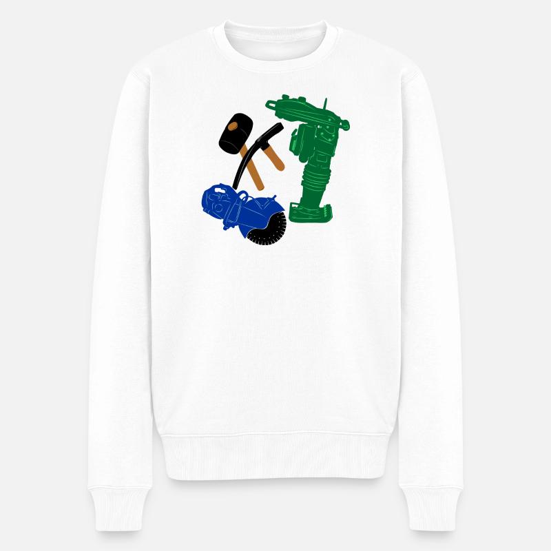Outil de pavé pour finisseur - Pull Premium bio Homme - blanc