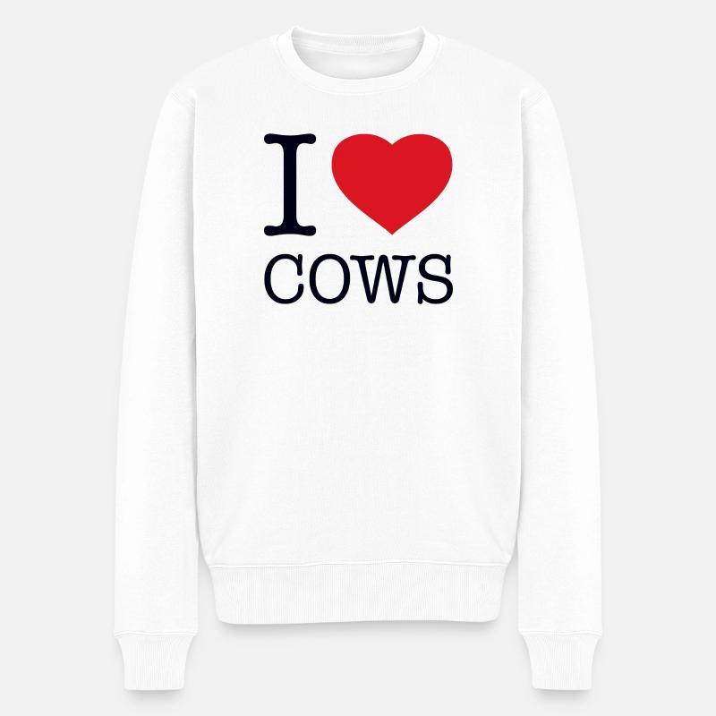 J’AIME LES VACHES - Pull Premium bio Homme - blanc
