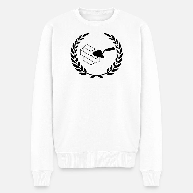 Masonry tools for masonry - Men's Premium Organic Jumper - white