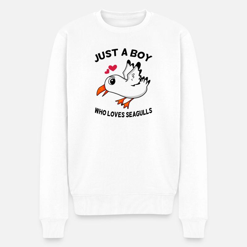 Dicton de mouette - Pull Premium bio Homme - blanc