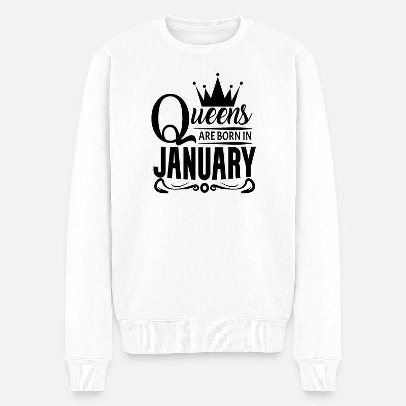 Mois de naissance Janvier - Pull Premium bio Homme - blanc