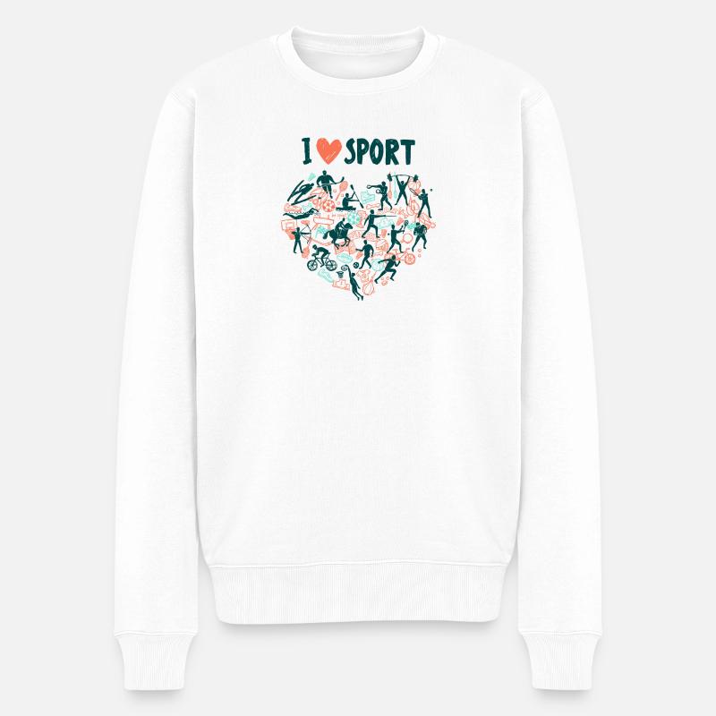 sport - Pull Premium bio Homme - blanc