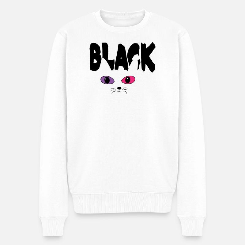 Yeux de chat - Pull Premium bio Homme - blanc