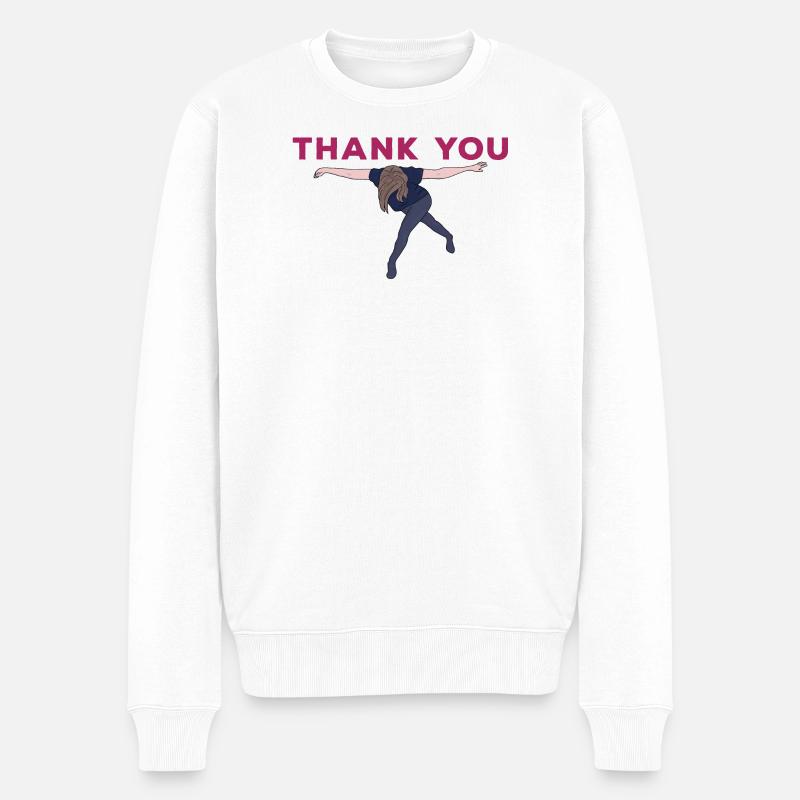 Danke Verbeugung lustiges Meme - Männer Premium Bio Pullover - Weiß