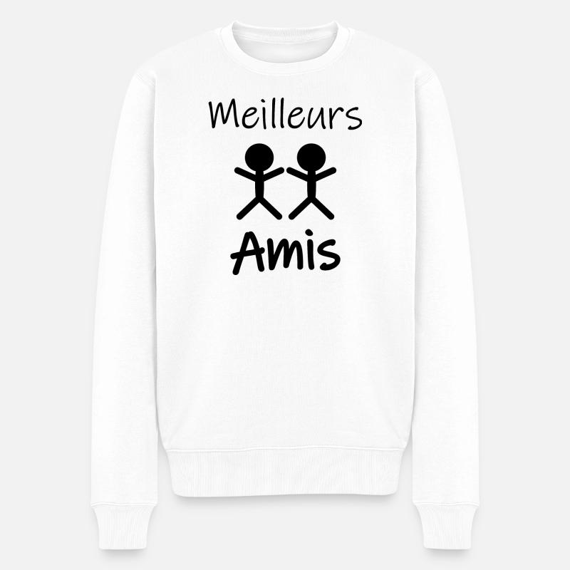 Meilleurs amis - Pull Premium bio Homme - blanc