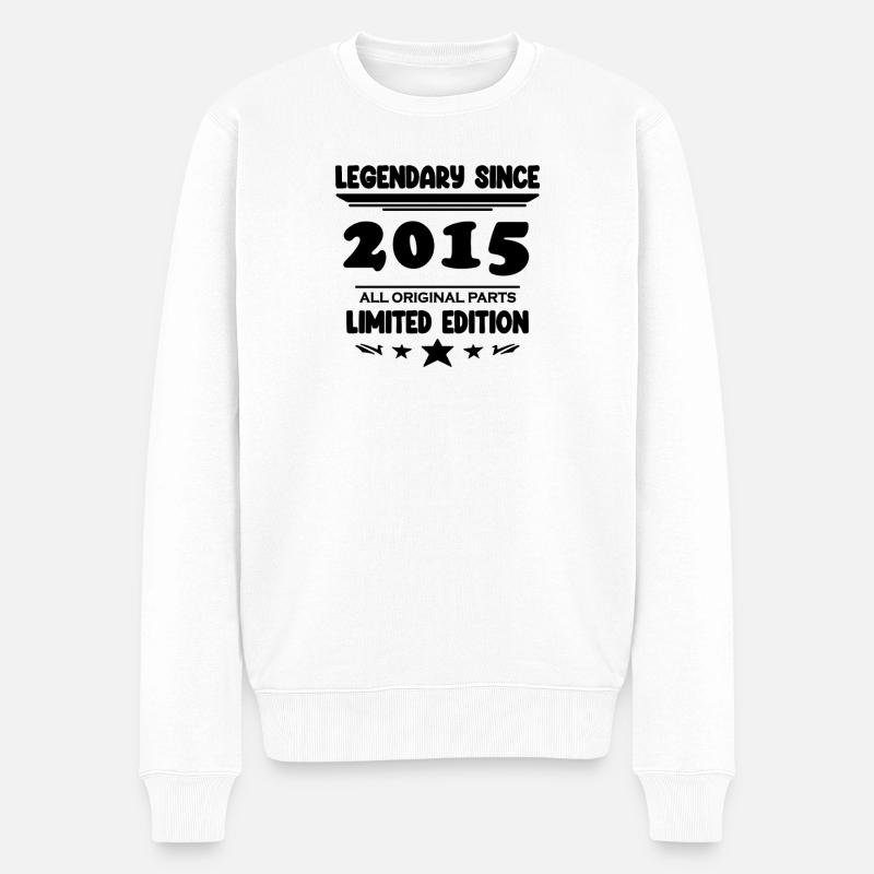 2015 - Année 2015 - Année 2015 - Pull Premium bio Homme - blanc