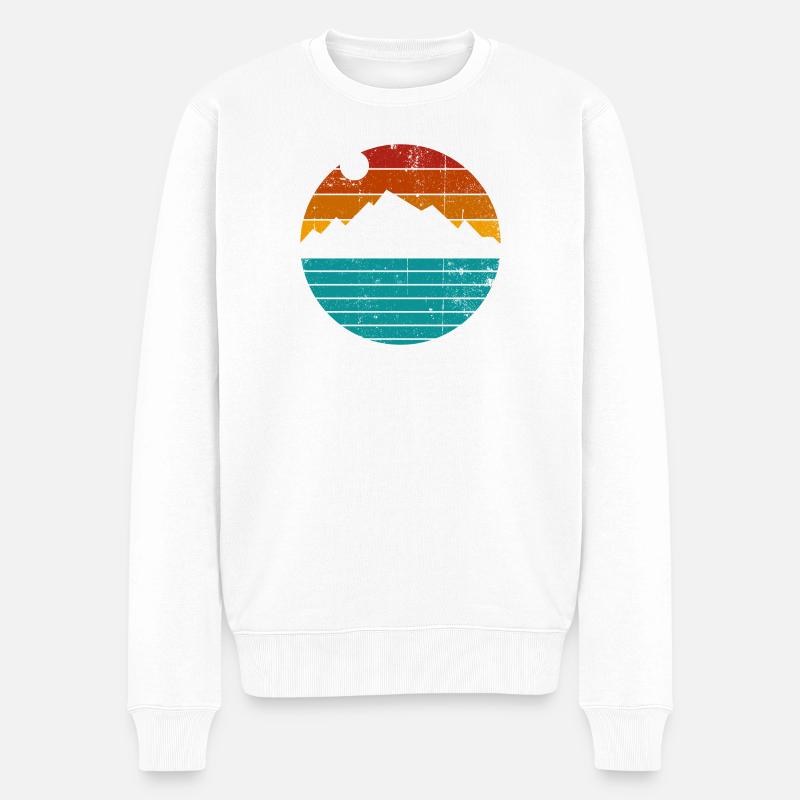 Bergerlebnis - Männer Premium Bio Pullover - Weiß